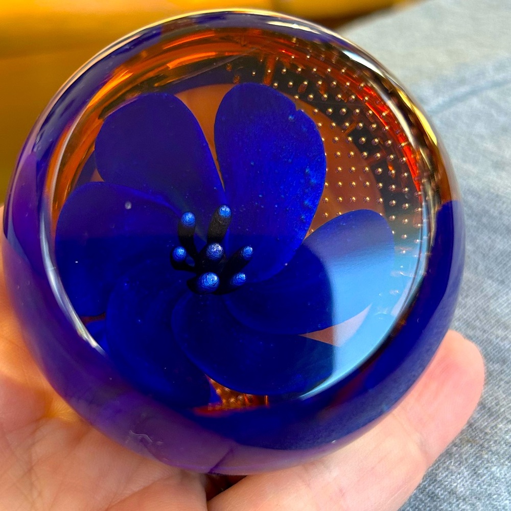 Signed Caithness Glass, Scotland paperweight